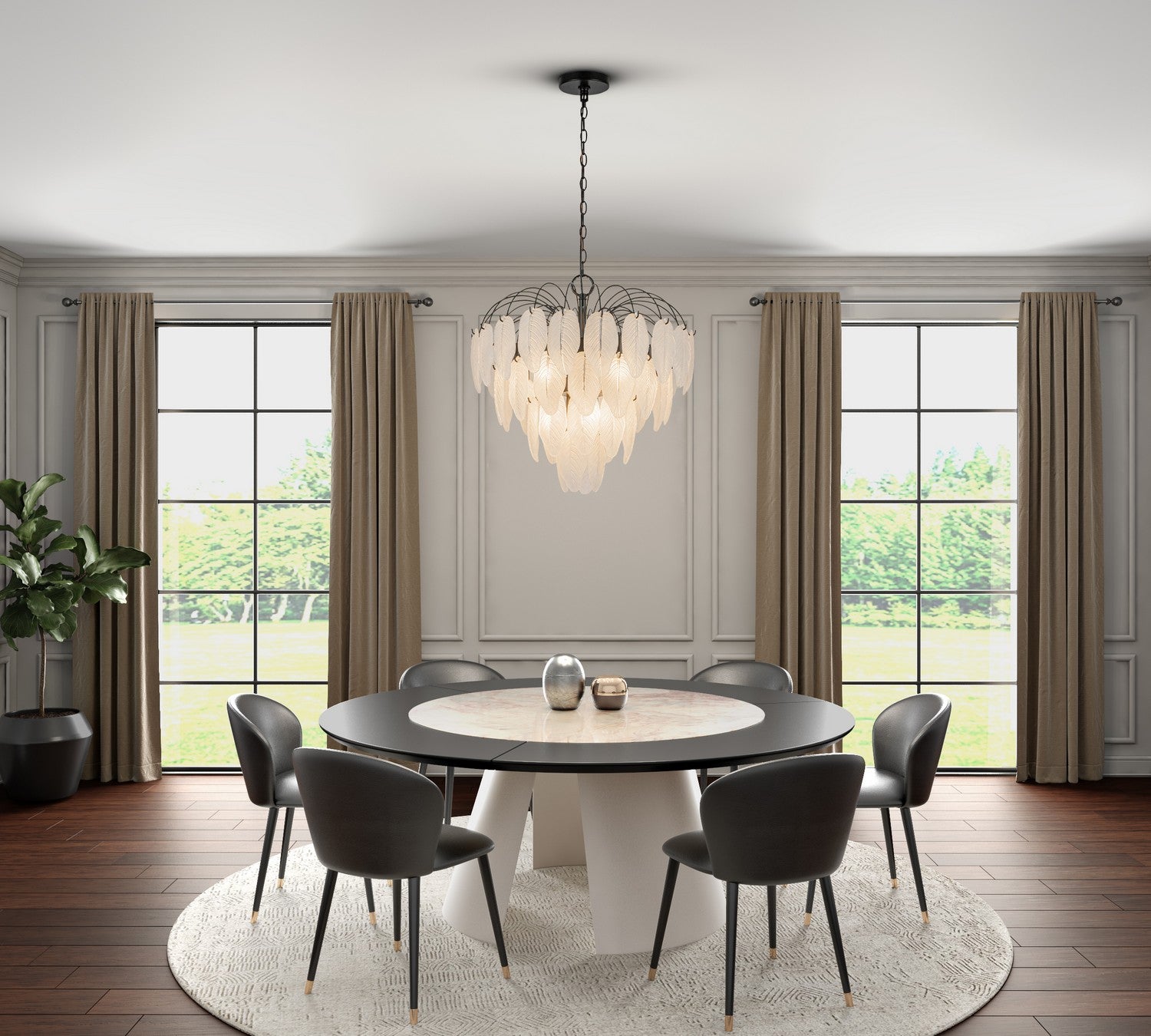 Artcraft - AC11781BK - Ten Light Chandelier - Alessia - Black