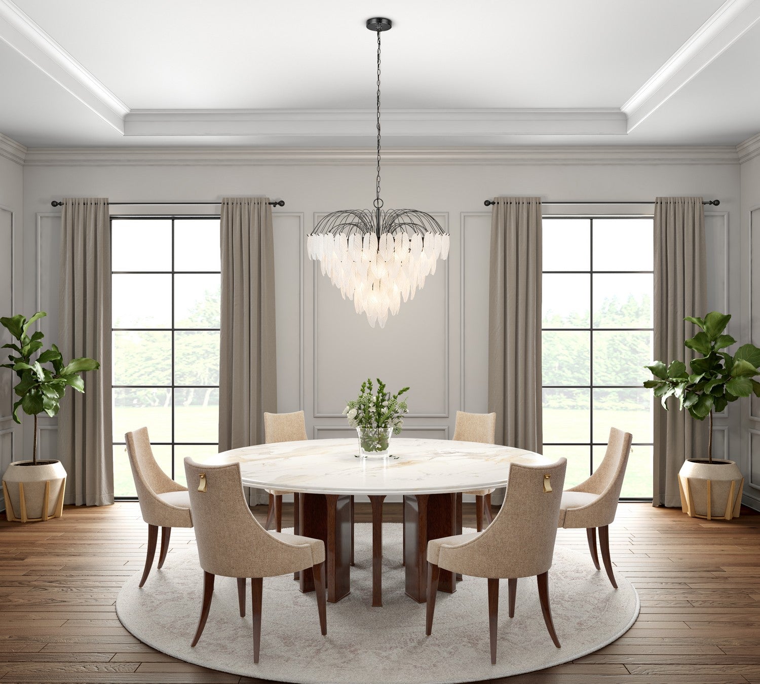 Artcraft - AC11783BK - 24 Light Chandelier - Alessia - Black