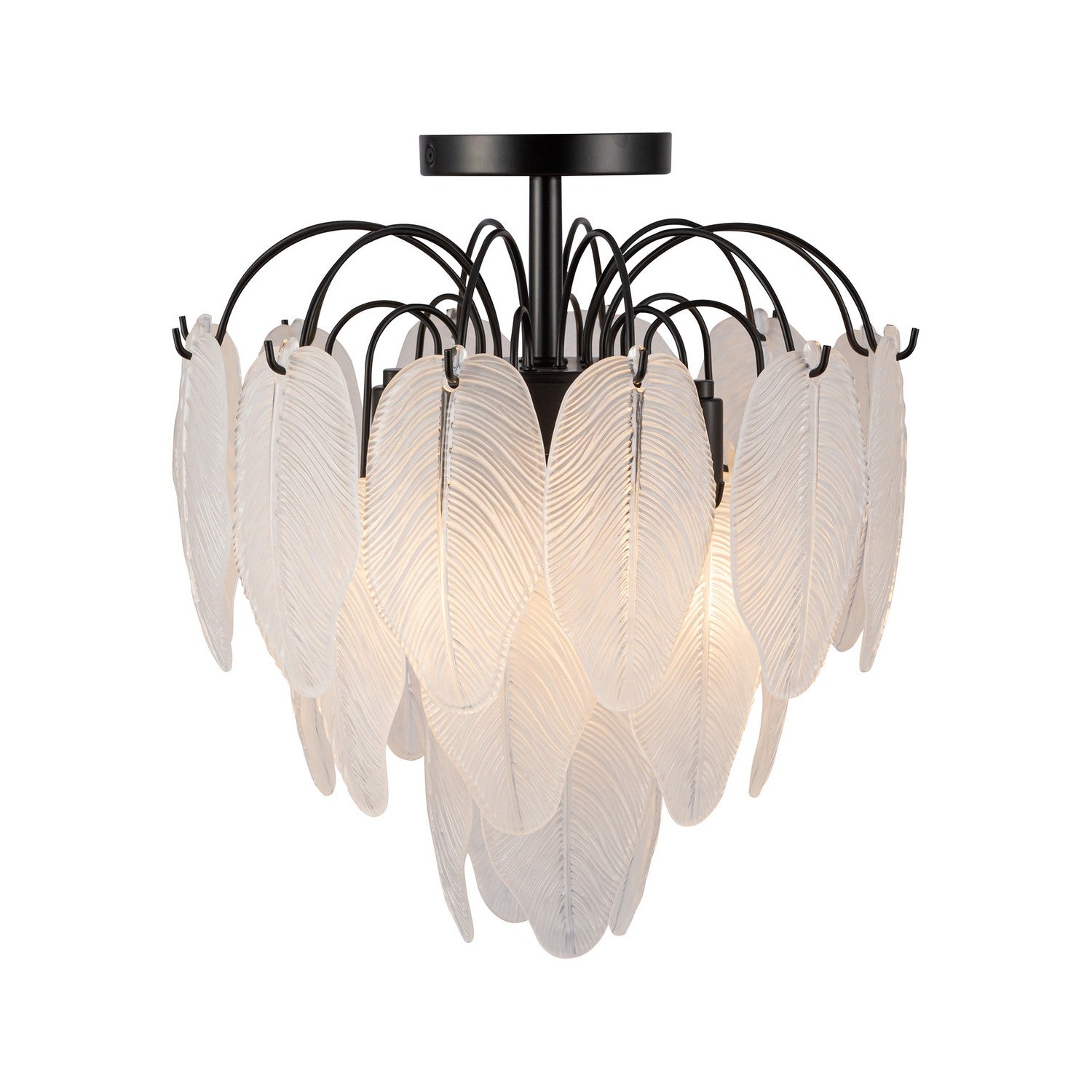Artcraft - AC11785BK - Four Light Semi Flush Mount - Alessia - Black