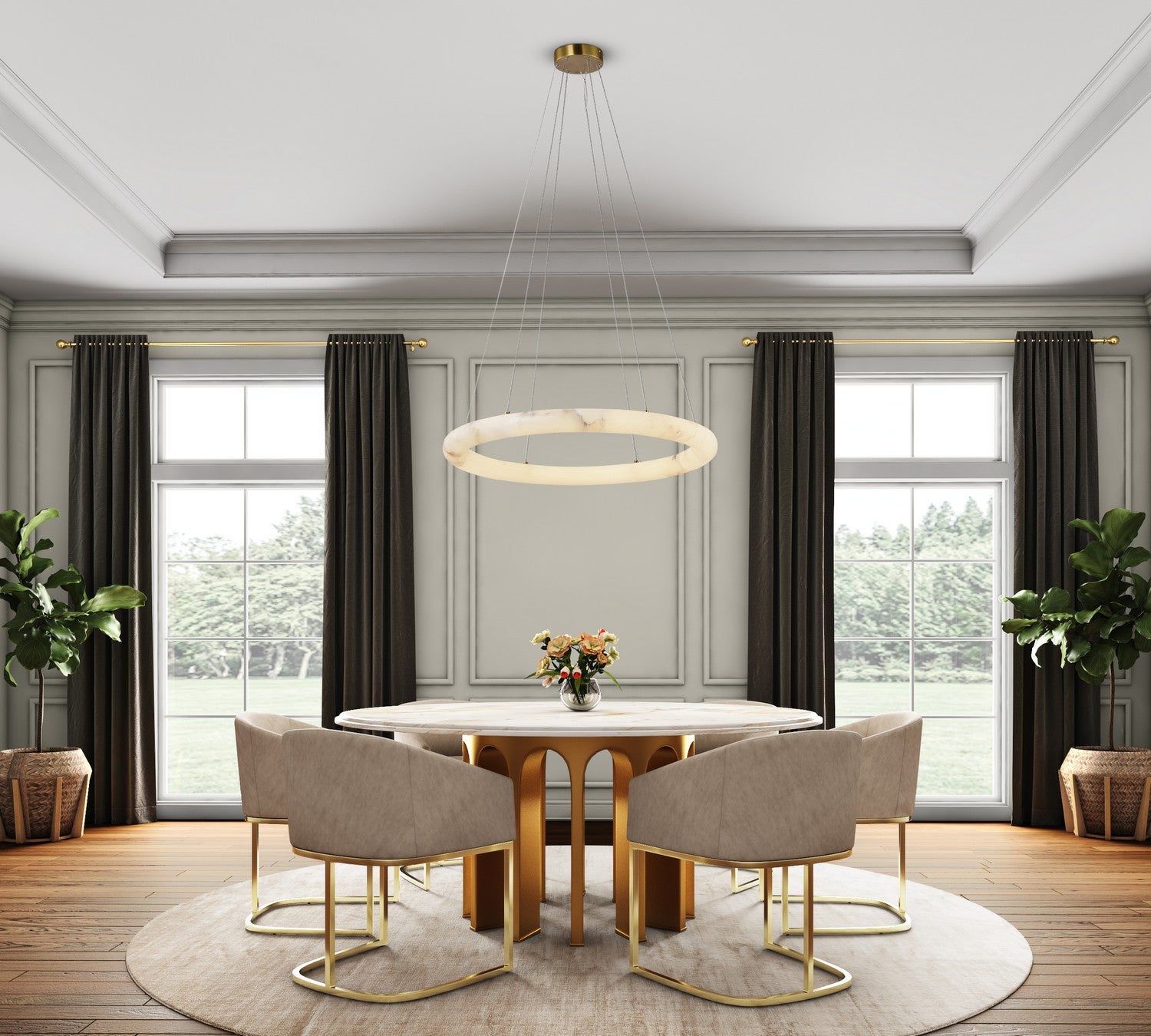 Artcraft - AC7470BR - LED Chandelier - Camila - Brushed Brass