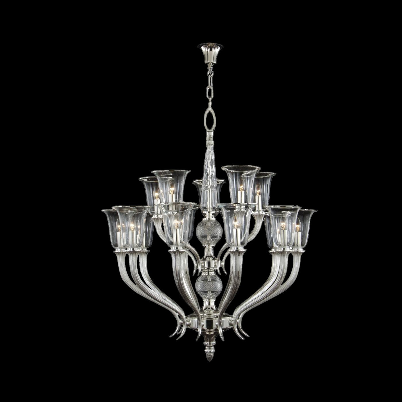 Fine Art Handcrafted Lighting - 20017-1-387 - LED Chandelier - Mariner Luxury - Antique Silver Plated
