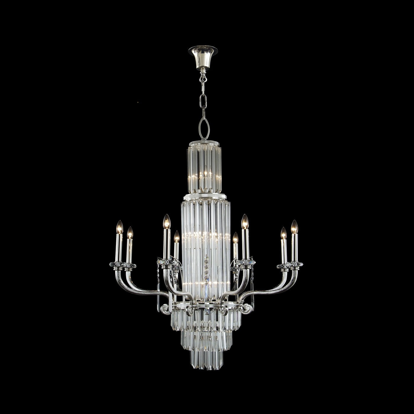 Fine Art Handcrafted Lighting - 20028-0-4 - LED Chandelier - Mariner Luxury - Polished Silver