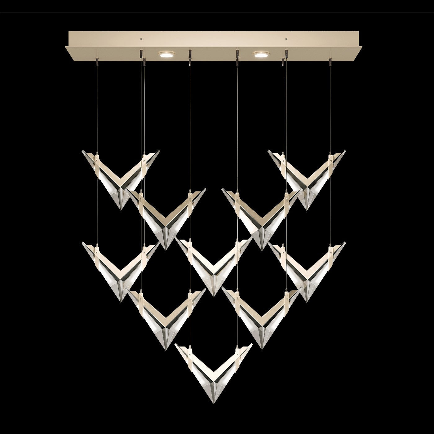 Fine Art Handcrafted Lighting - 100052-6 - LED Pendant - Blade - Gold