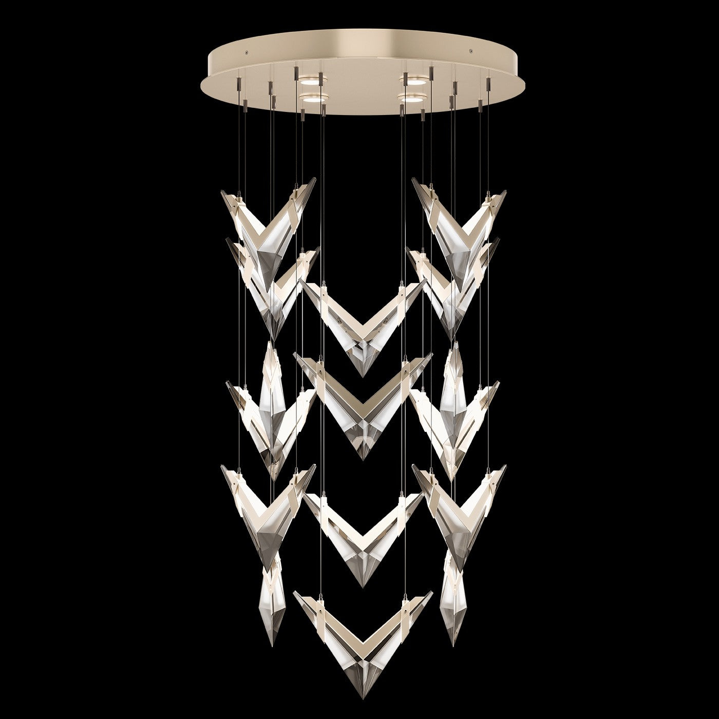 Fine Art Handcrafted Lighting - 100053-6 - LED Pendant - Blade - Gold