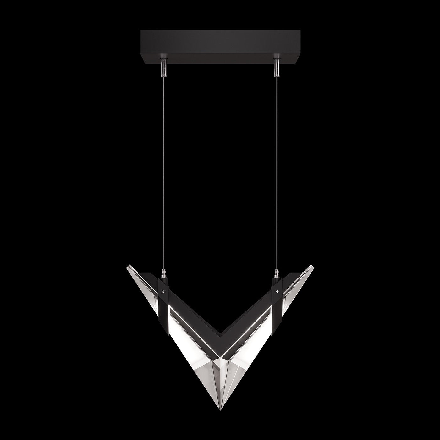 Fine Art Handcrafted Lighting - 100055-1 - LED Linear Pendant - Blade - Black