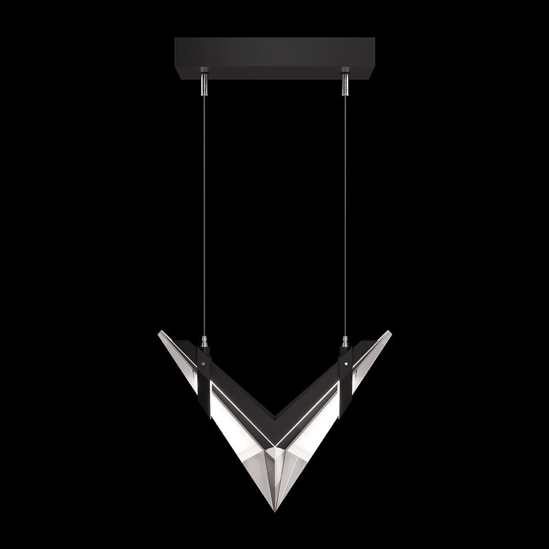 Fine Art Handcrafted Lighting - 100055-1 - LED Linear Pendant - Blade - Black