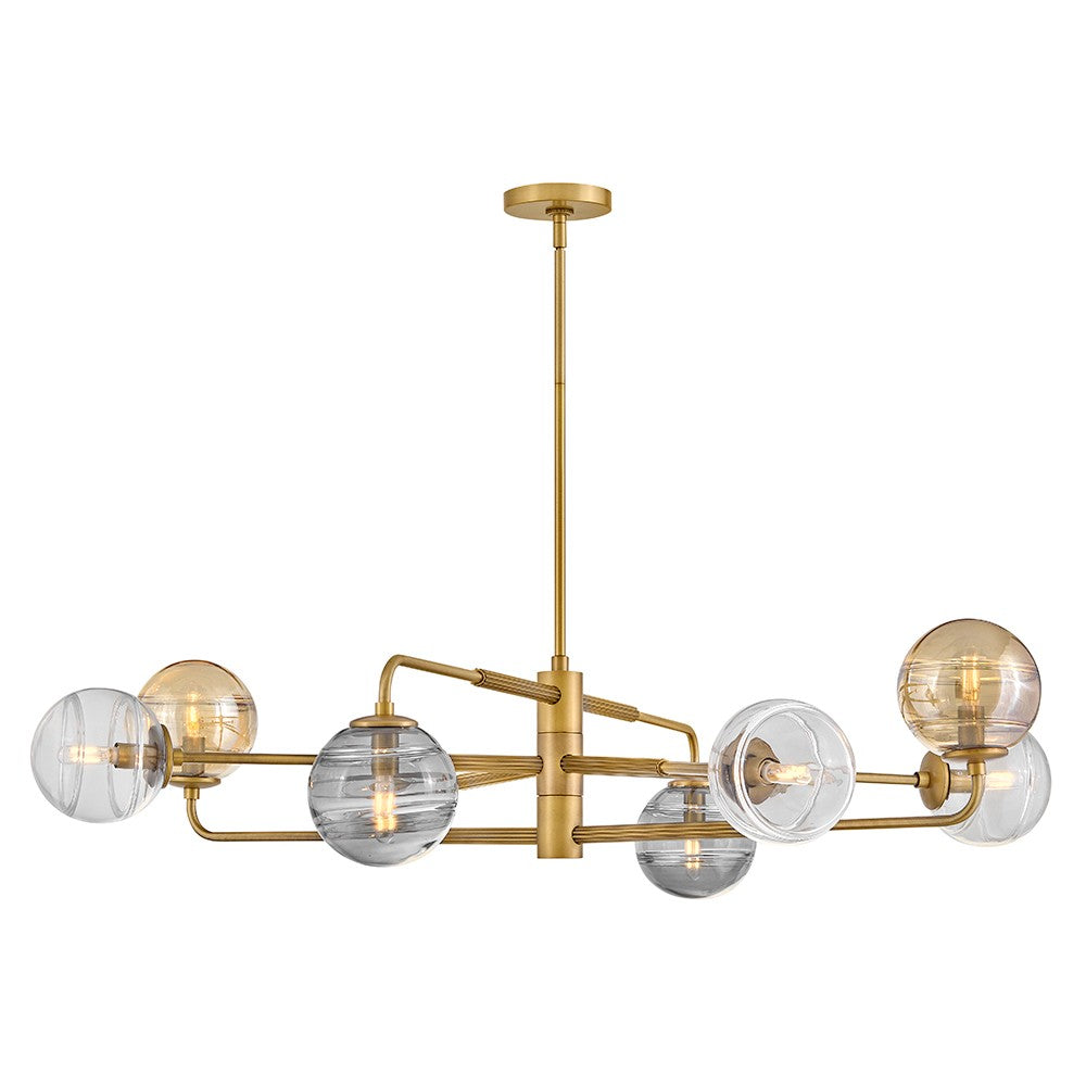 Fredrick Ramond - FR30508HBR - LED Chandelier - Oberon - Heritage Brass