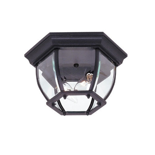 Artcraft - AC8096BK - Two Light Outdoor Flush Mount - Classico - Black