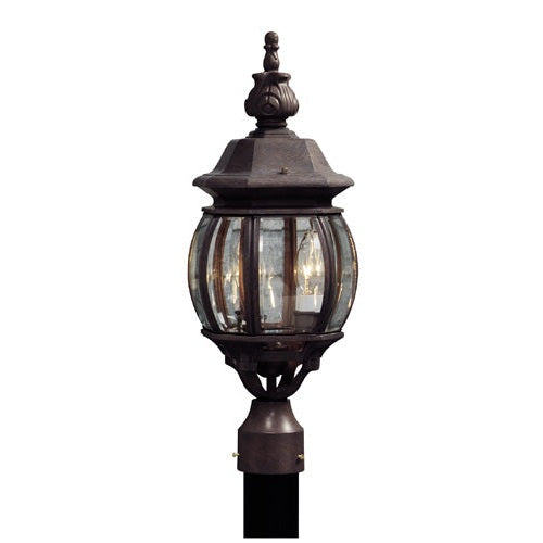 Artcraft - AC8363RU - Three Light Outdoor Post Mount - Classico - Rust
