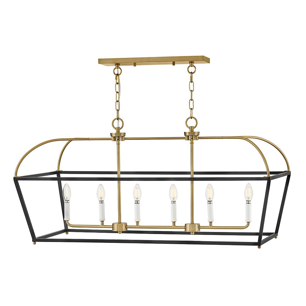 Lark - 84275BK-LCB - LED Linear Chandelier - Tate - Black