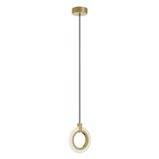 AFX Lighting - HLOP08LAJUDLB - LED Pendant - Halo - Light Antique Brass