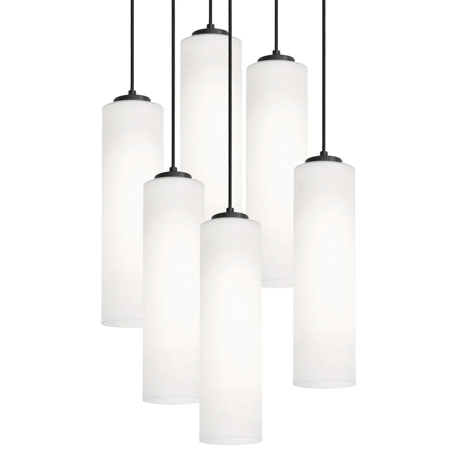 AFX Lighting - LEOP0412MBBKRND6 - Six Light Pendant - Leo - Black