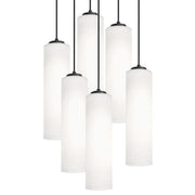 AFX Lighting - LEOP0412MBBKRND6 - Six Light Pendant - Leo - Black