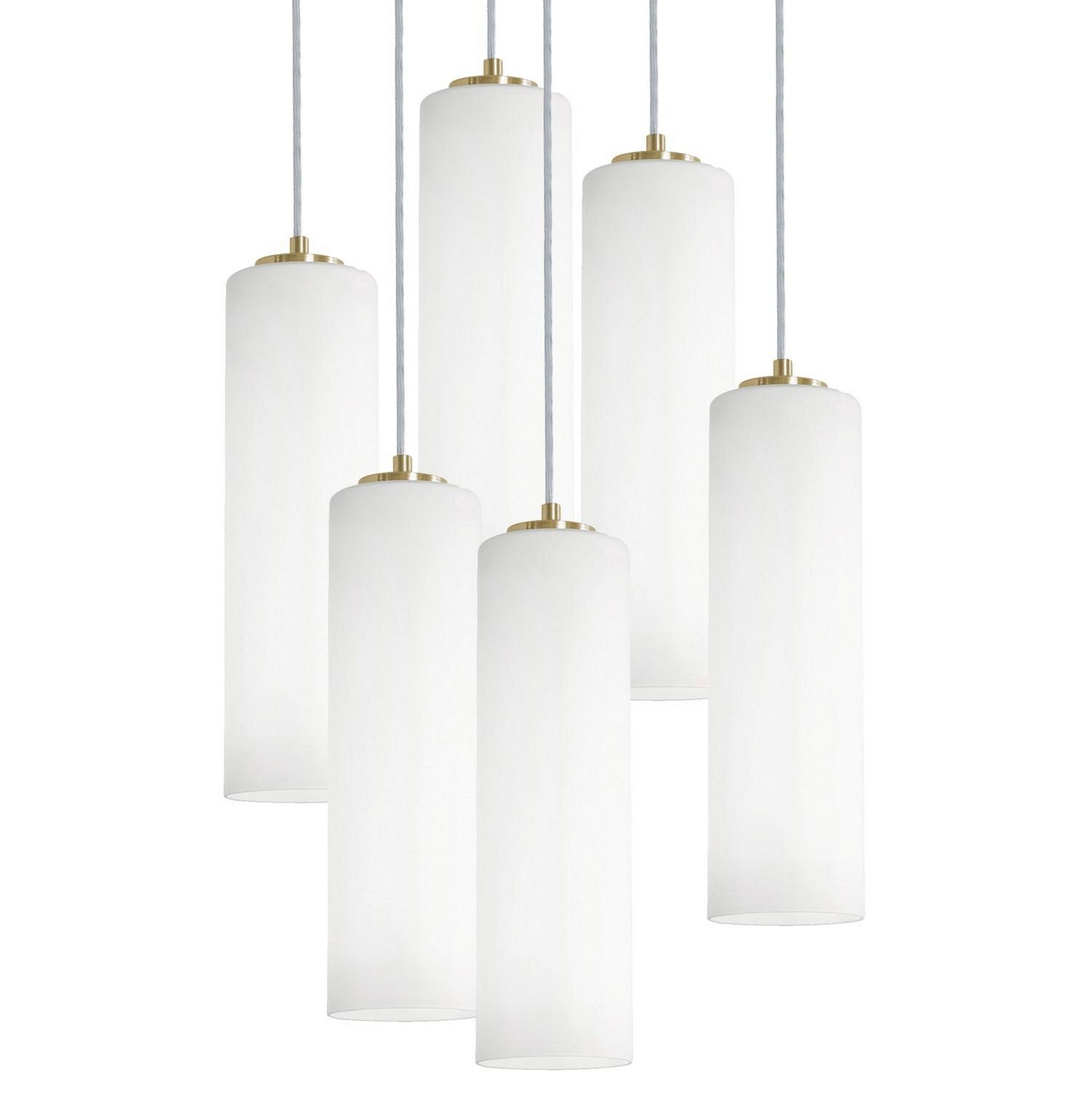 AFX Lighting - LEOP0412MBLBRND6 - Six Light Pendant - Leo - Light Antique Brass