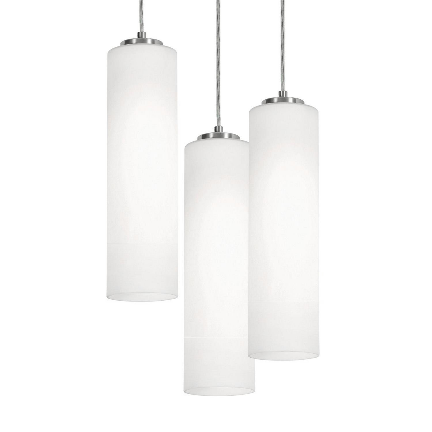 AFX Lighting - LEOP0412MBSNRND3 - Three Light Pendant - Leo - Satin Nickel