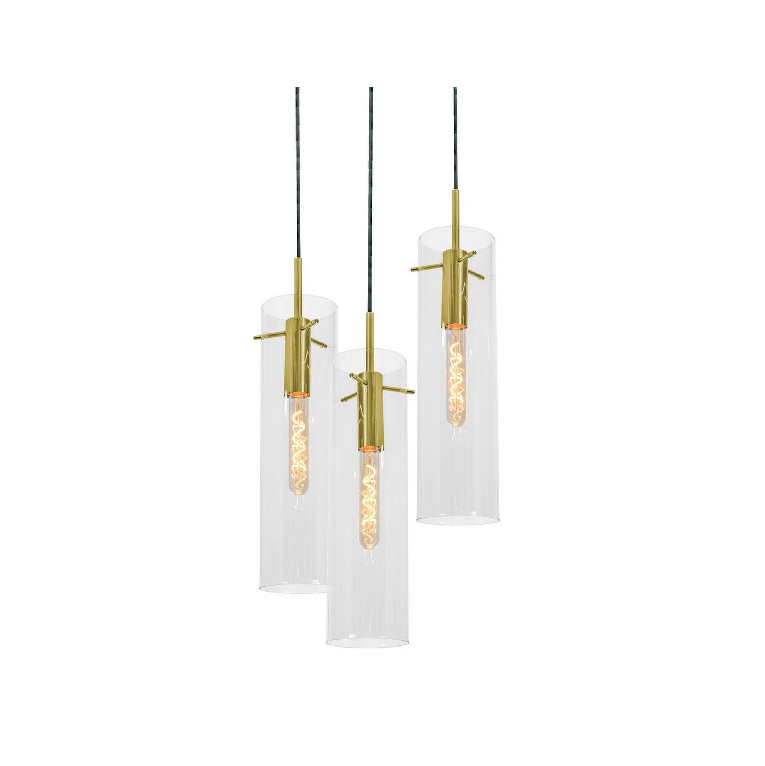 AFX Lighting - VSAP05MBLBRND3 - Three Light Pendant - Vista - Light Antique Brass