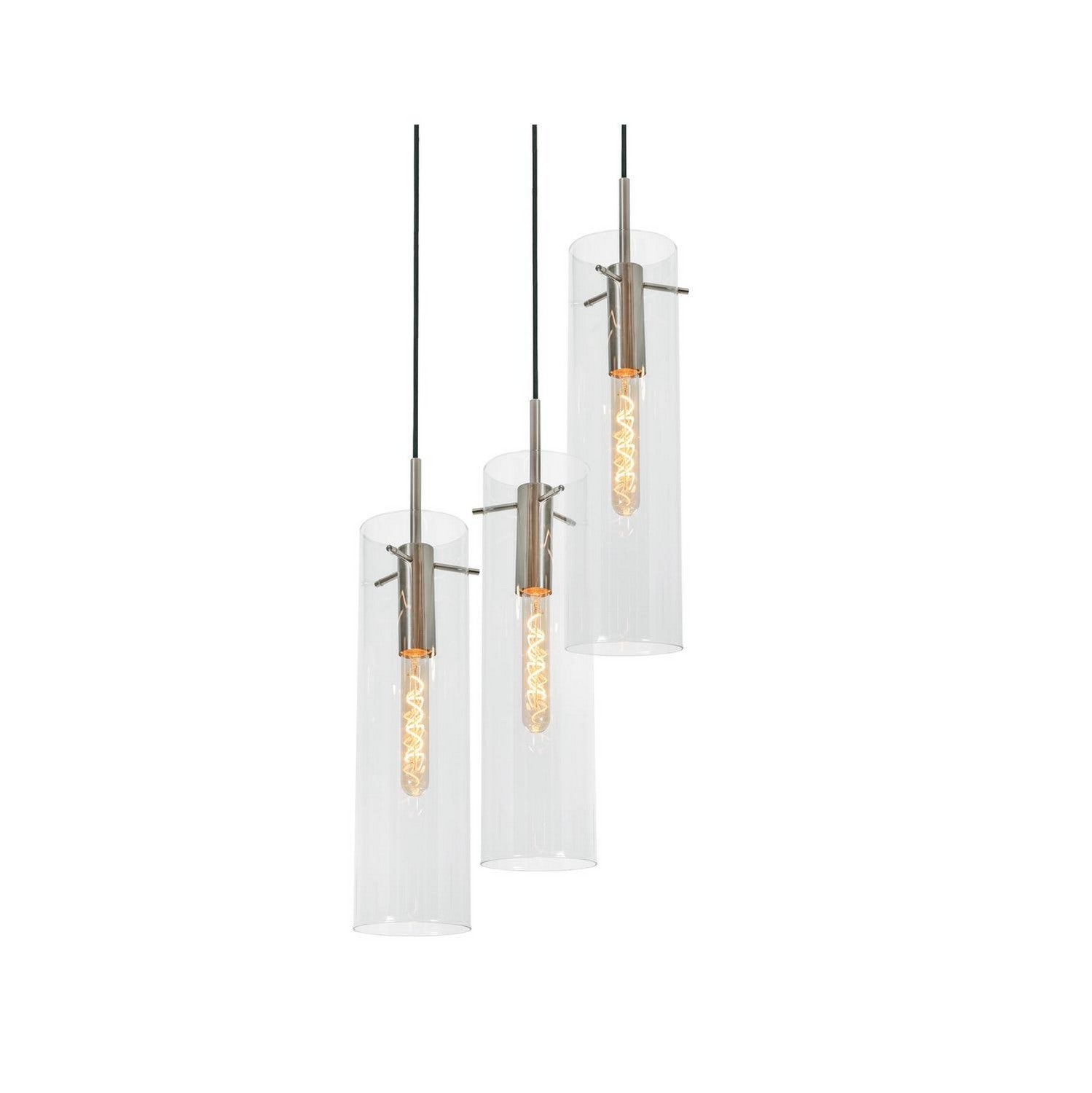 AFX Lighting - VSAP05MBSNRND3 - Three Light Pendant - Vista - Satin Nickel