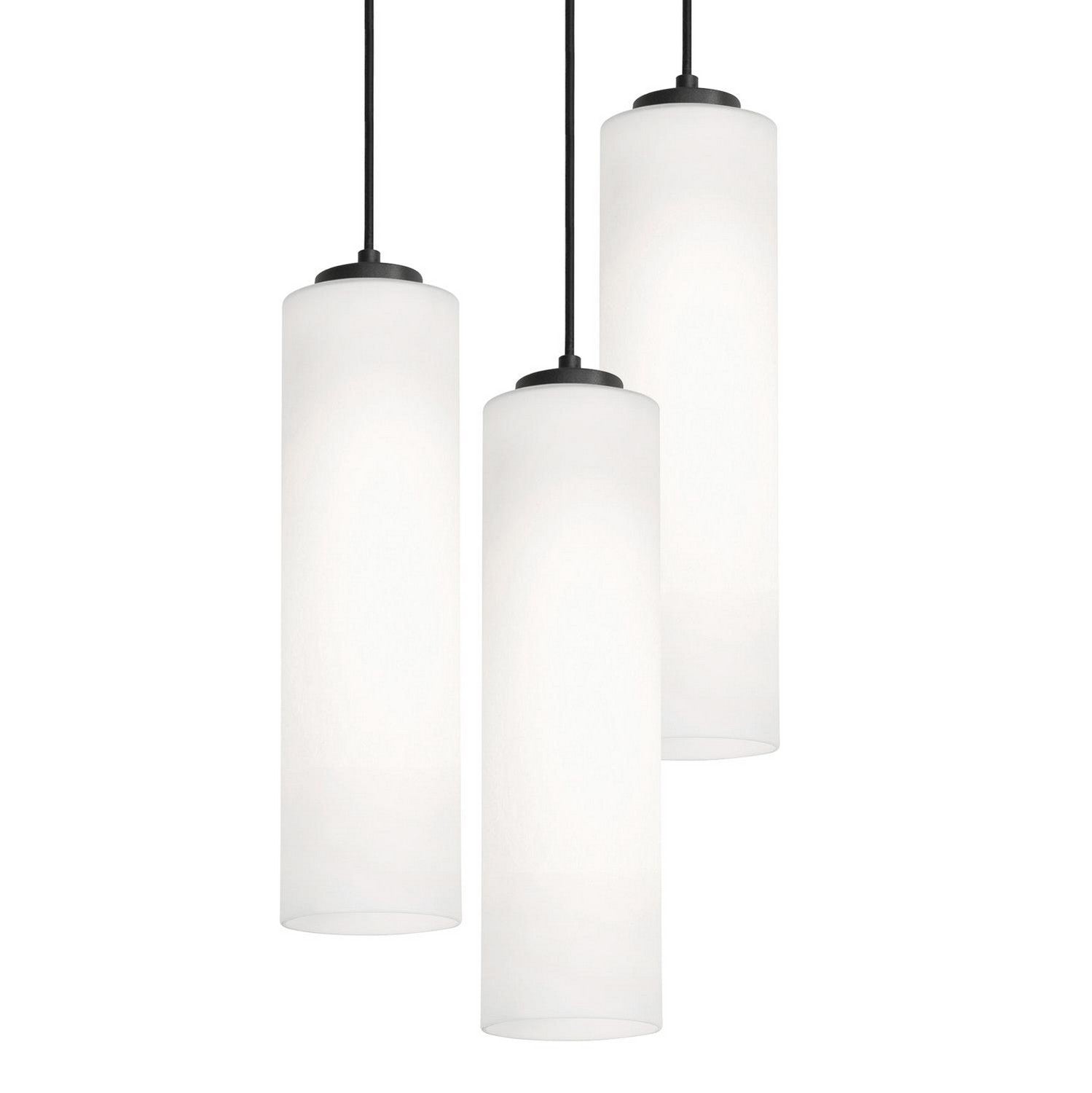 AFX Lighting - LEOP0412MBBKRND3 - Three Light Pendant - Leo - Black