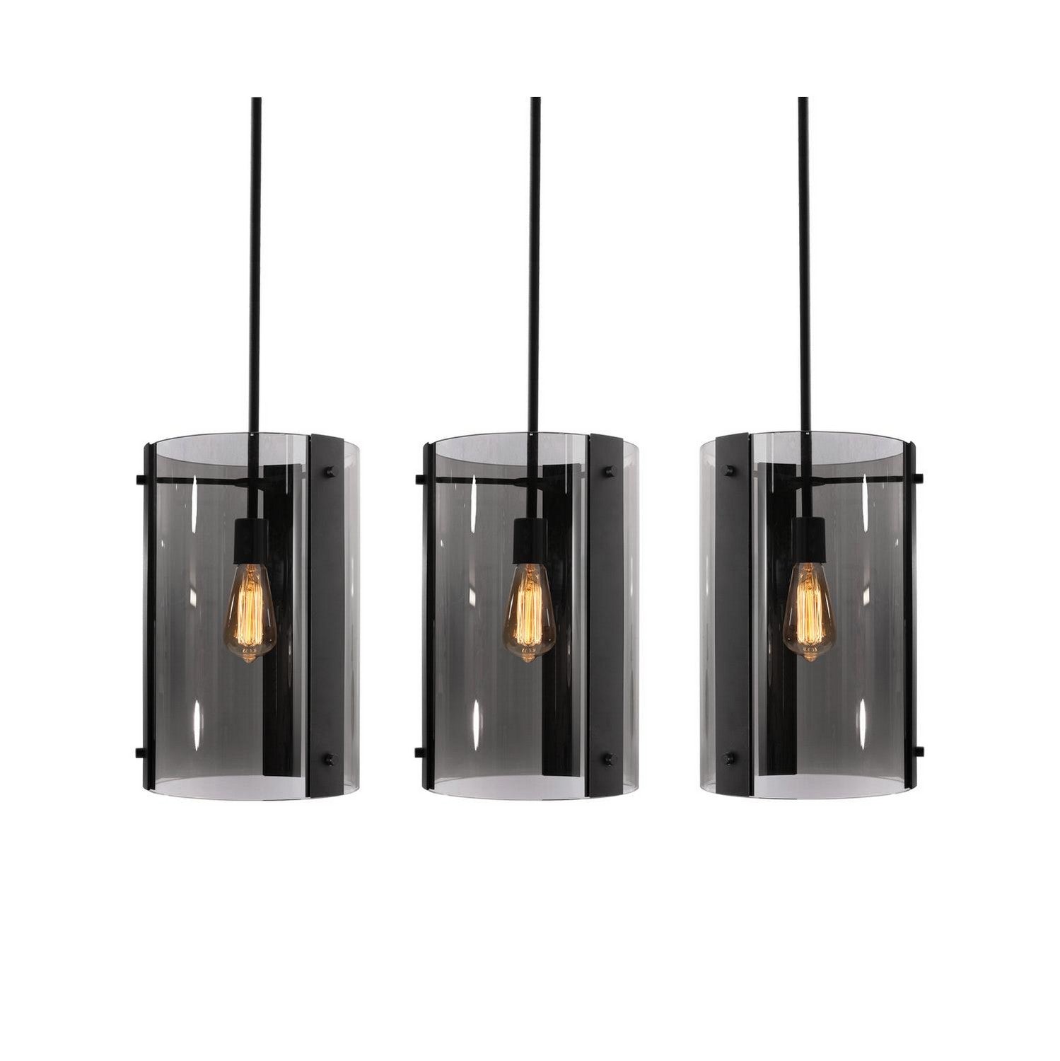 AFX Lighting - DNAP10MBBKLNR3 - Three Light Linear Pendant - Dana - Black