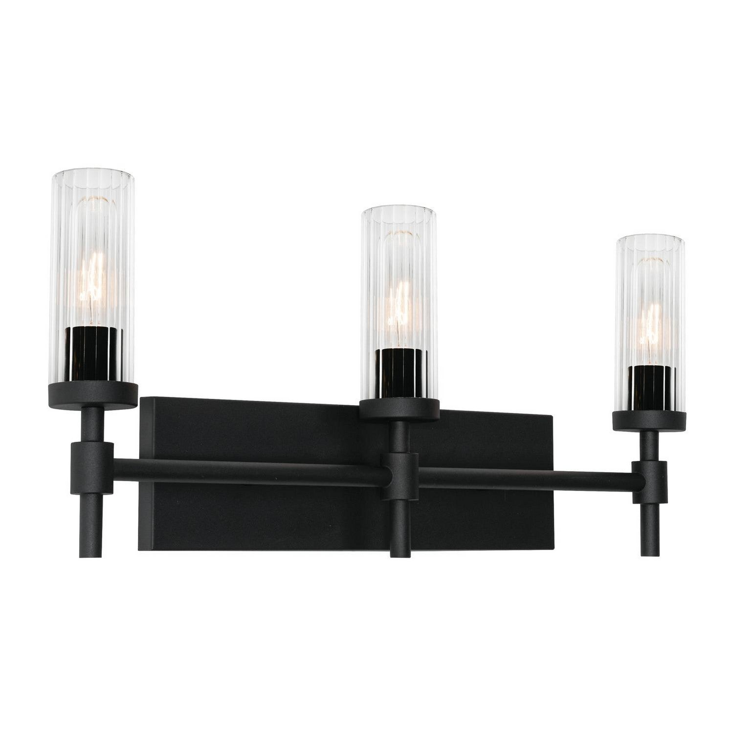AFX Lighting - HNTV2411MBBK - Three Light Vanity - Huntington - Black