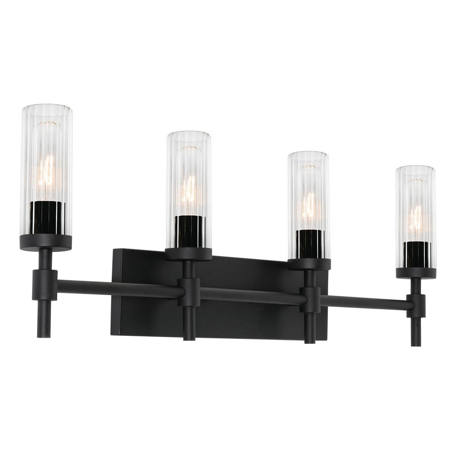 AFX Lighting - HNTV3011MBBK - Four Light Vanity - Huntington - Black