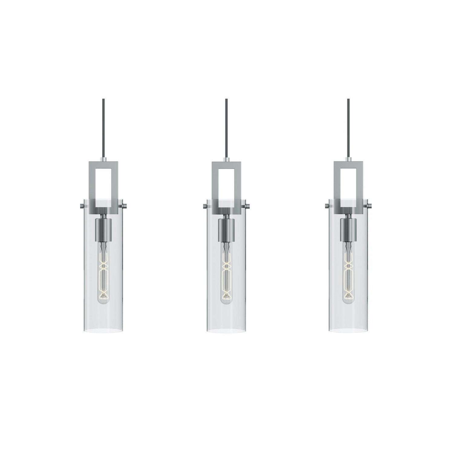 AFX Lighting - HOUP04MBSNLNR3 - Three Light Linear Pendant - Houston - Satin Nickel