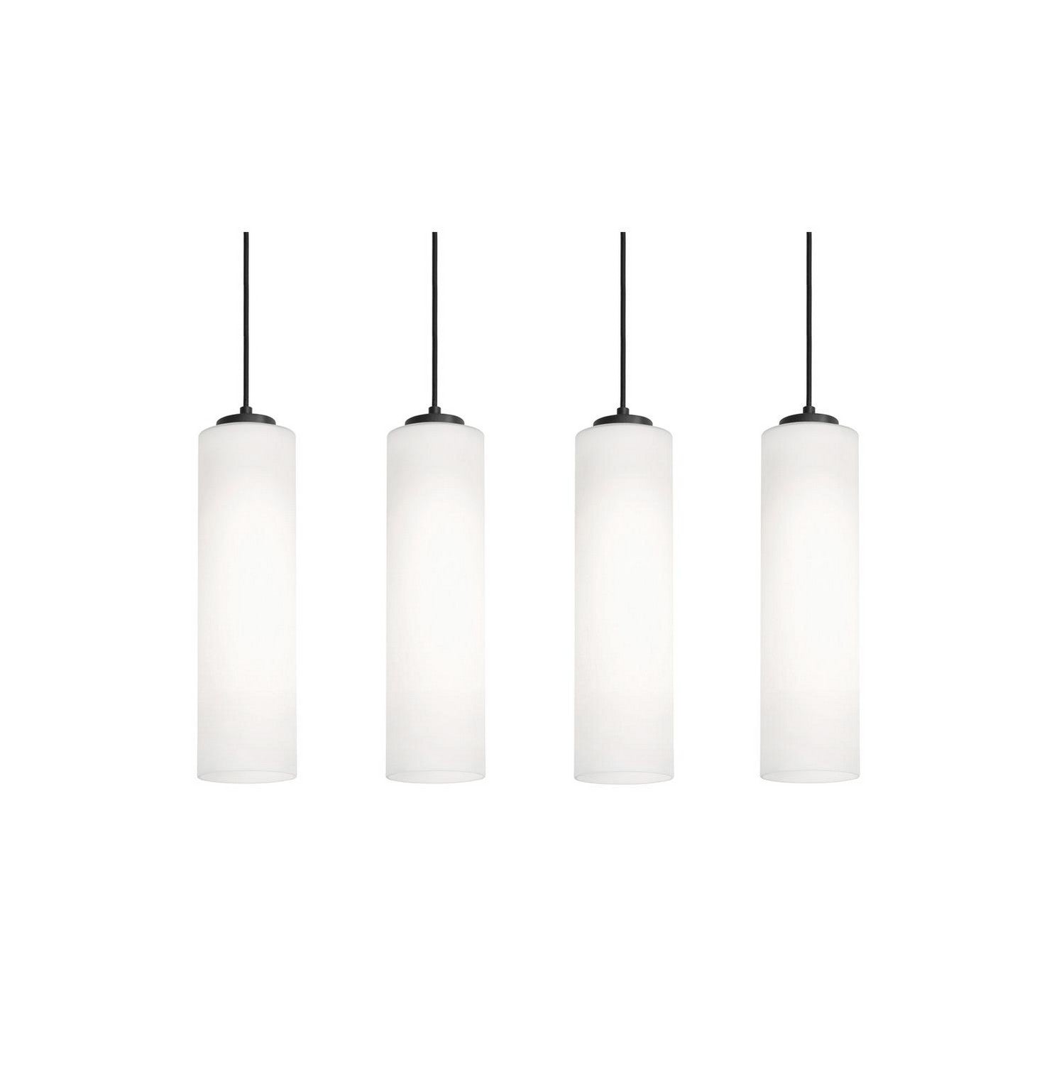 AFX Lighting - LEOP0412MBBKLNR4 - Four Light Linear Pendant - Leo - Black