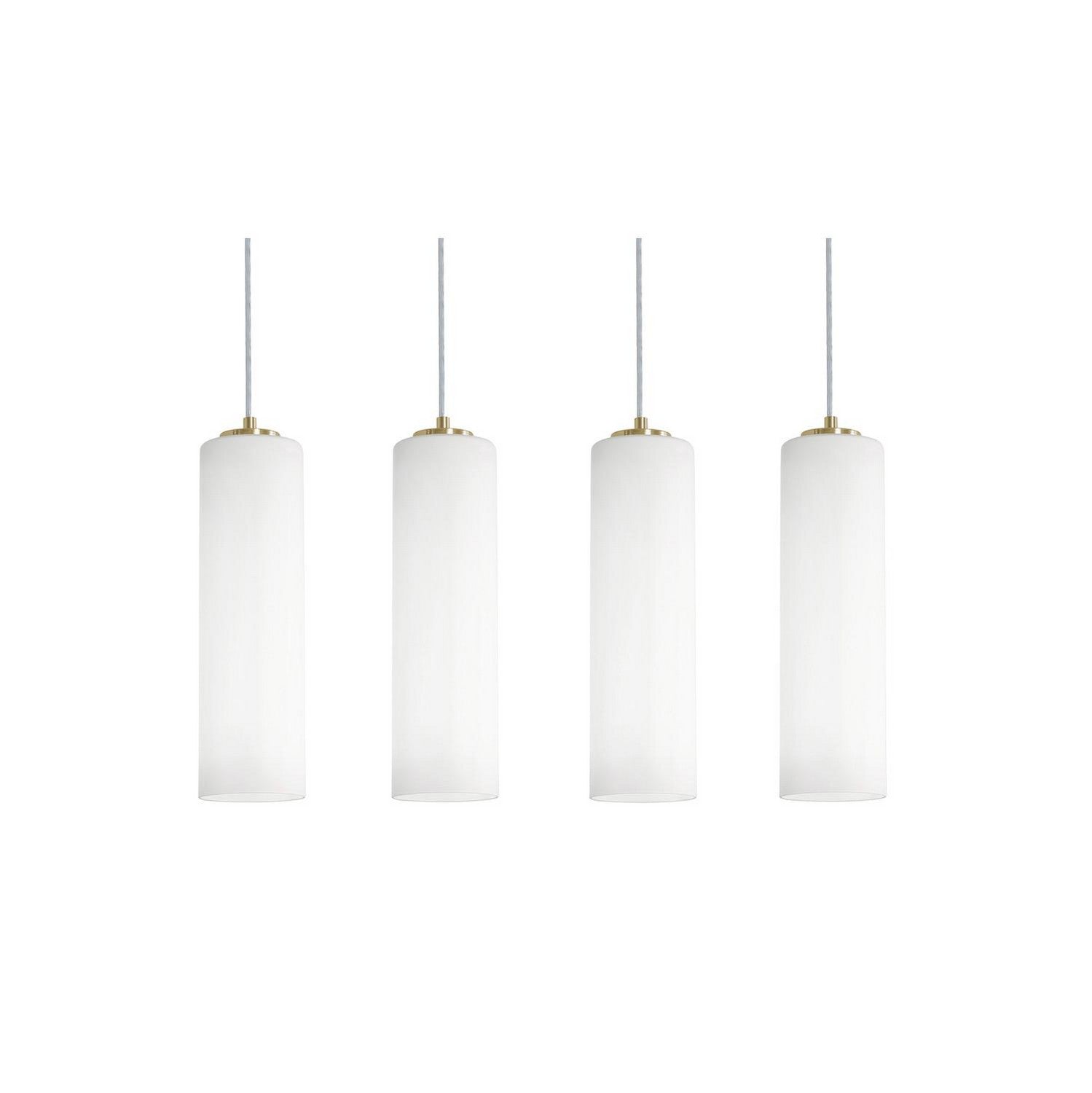 AFX Lighting - LEOP0412MBLBLNR4 - Four Light Linear Pendant - Leo - Light Antique Brass