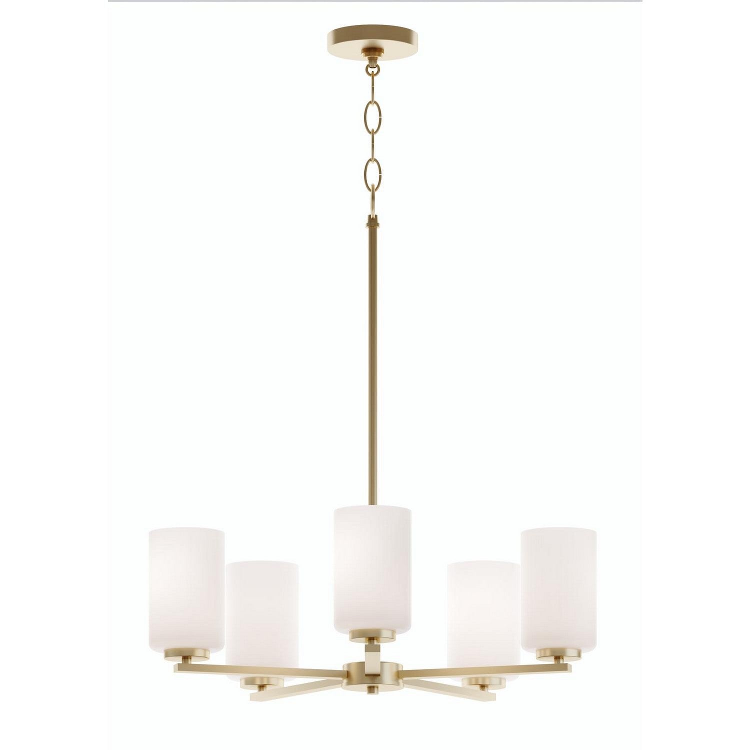 AFX Lighting - LEOP24MBLB - Five Light Chandelier - Leo - Light Antique Brass