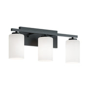 AFX Lighting - LEOV2209MBBK - Three Light Vanity - Leo - Black