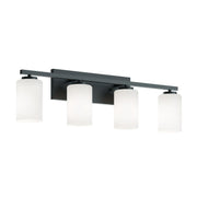 AFX Lighting - LEOV3109MBBK - Four Light Vanity - Leo - Black