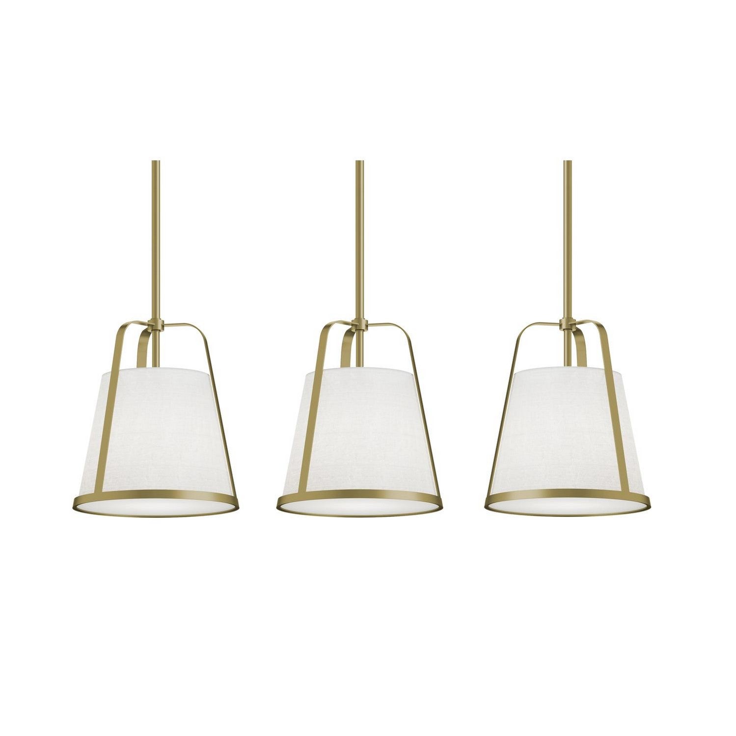 AFX Lighting - LIZP10MBLBLNR3 - Three Light Linear Pendant - Lizzette - Light Antique Brass