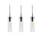 AFX Lighting - VSAP05MBBKLNR3 - Three Light Linear Pendant - Vista - Black