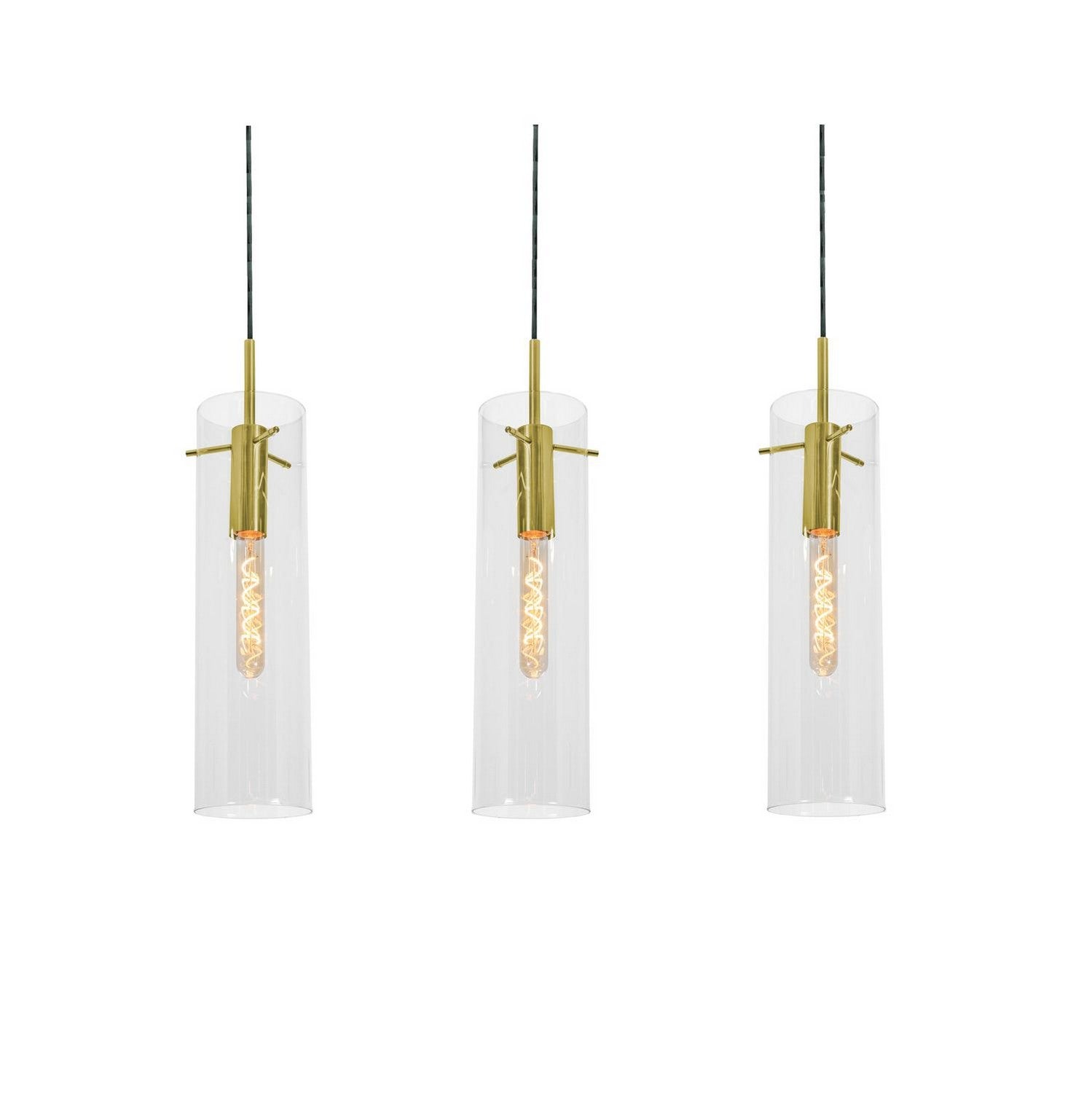 AFX Lighting - VSAP05MBLBLNR3 - Three Light Linear Pendant - Vista - Satin Nickel