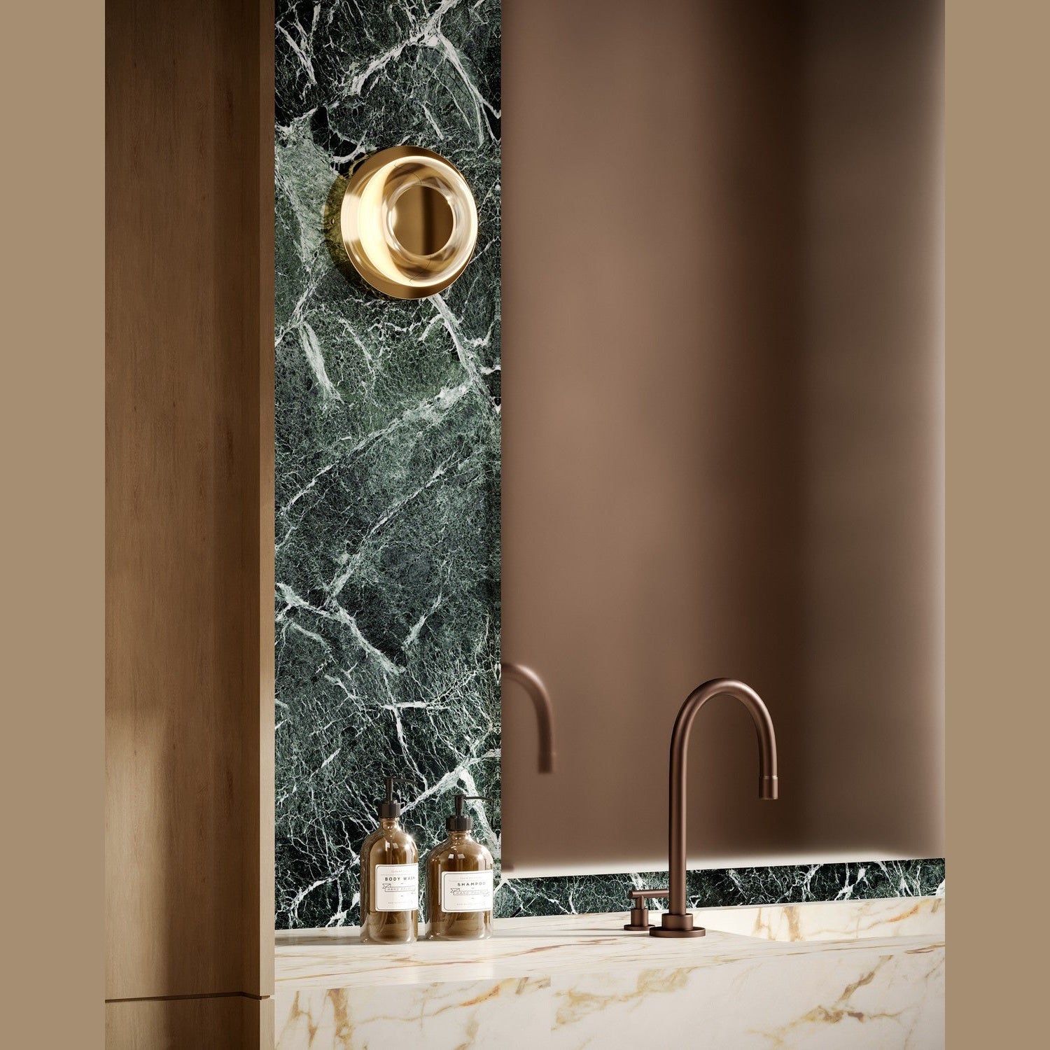 Kuzco Lighting - WS97204-MRB/CL - LED Wall Sconce - Stephord - Metallic Brass/Clear Glass