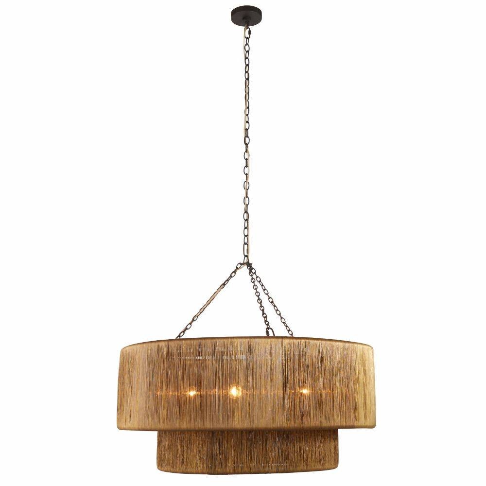 Arteriors - DMI14 - Three Light Chandelier - Creighton - Vintage Brass/Blackened Iron