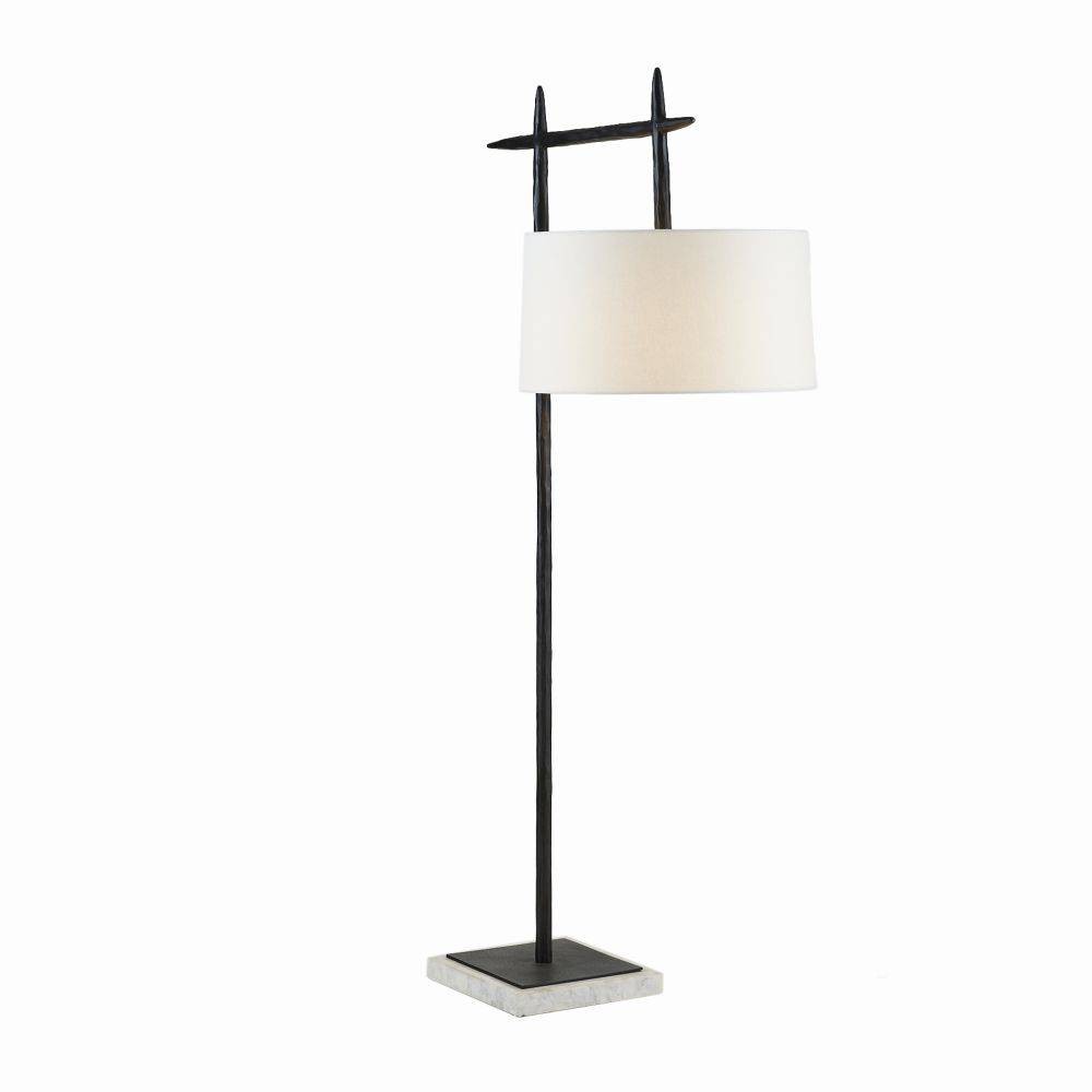 Arteriors - PFI10-SH053 - One Light Floor Lamp - Eileen - Blackened Iron/White/Off-White/Off-White