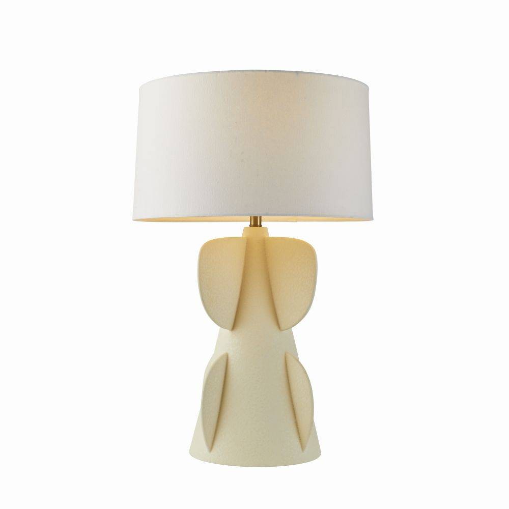 Arteriors - PTE08-486 - One Light Table Lamp - Cactus - Antique Brass/White/White