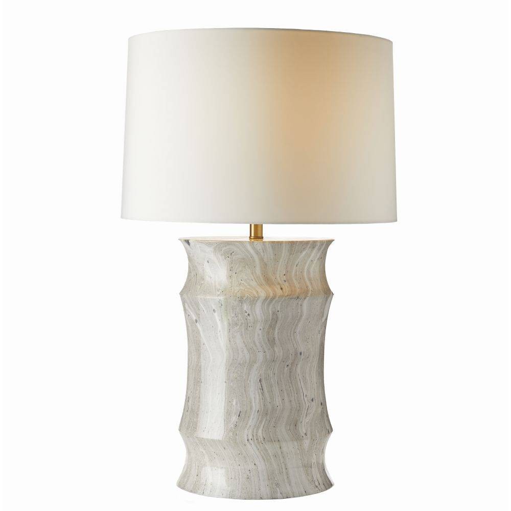 Arteriors - PTS13-SH037 - One Light Table Lamp - Destin - Moon Storm/Antique Brass/Off-White/Off-White
