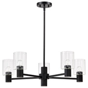 Nuvo Lighting - 60-8066 - Five Light Chandelier - Clarksville - Matte Black