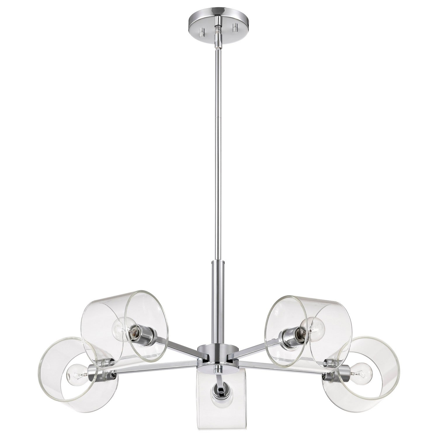Nuvo Lighting - 60-8075 - Five Light Chandelier - Marlowe - Polished Nickel