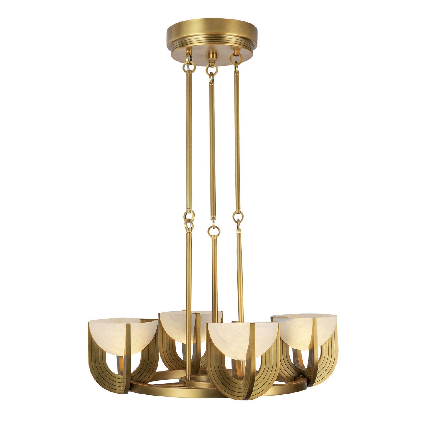 Alora - CH362423VBAR-UNV - LED Chandelier - Colette - Vintage Brass/Alabaster