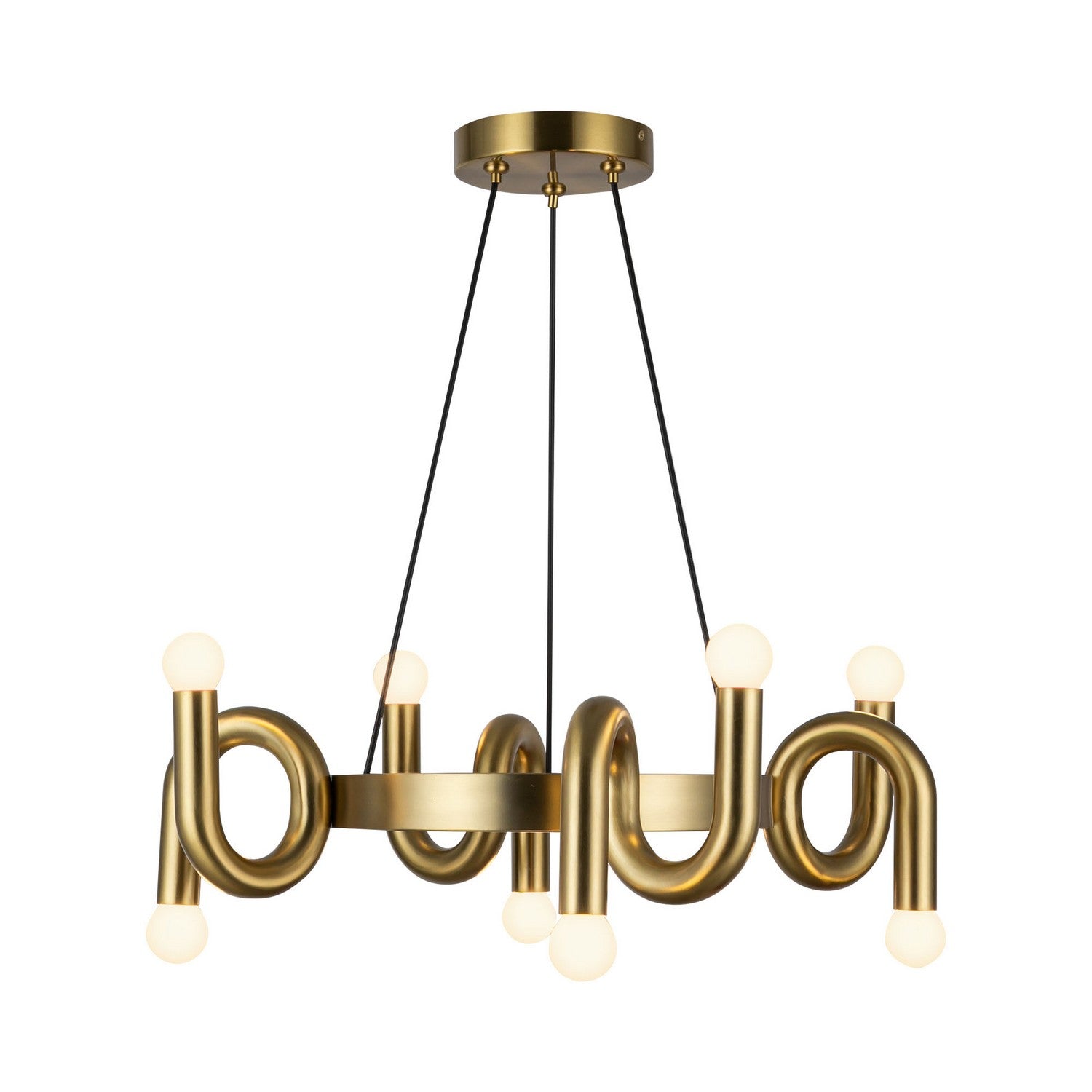 Alora - CH420823BG - Eight Light Chandelier - Sadie - Brushed Gold