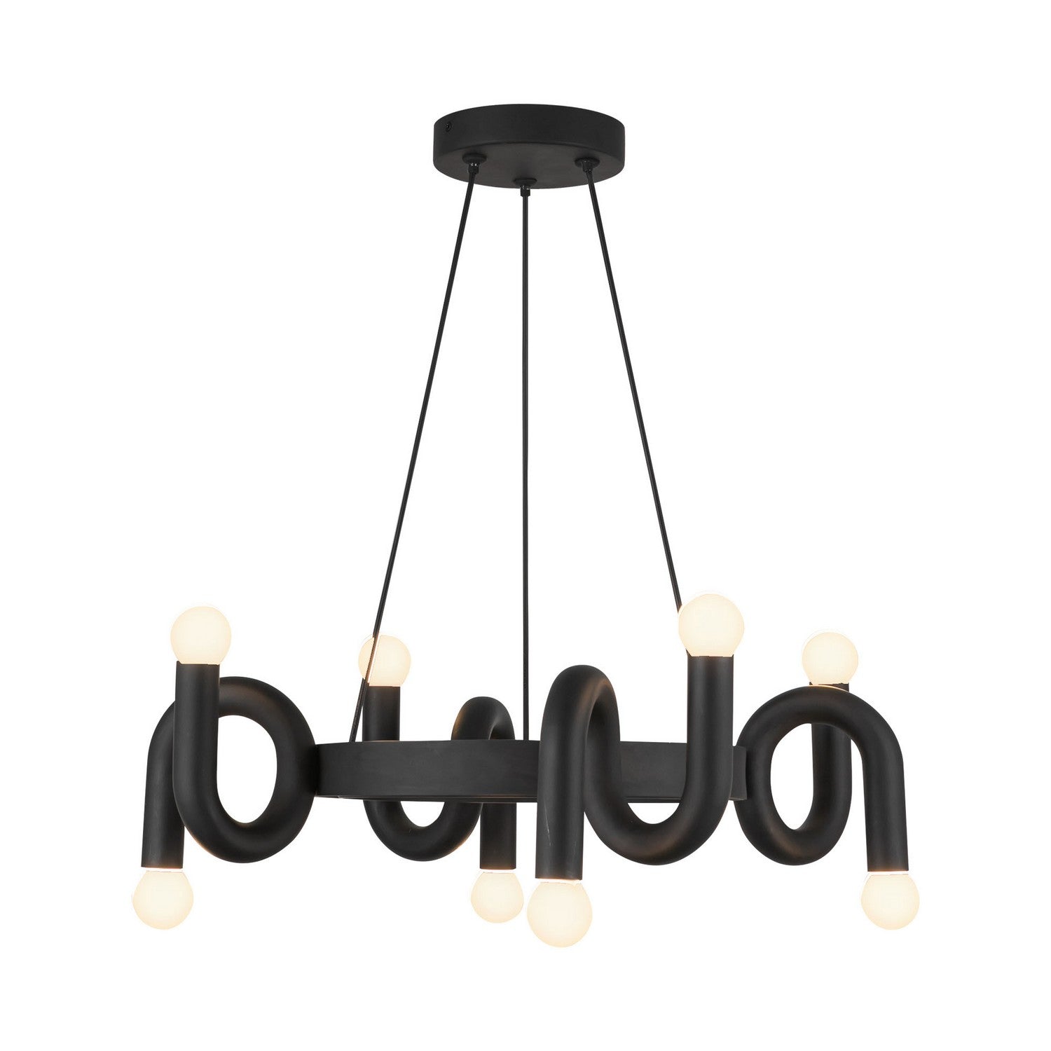 Alora - CH420823MB - Eight Light Chandelier - Sadie - Matte Black