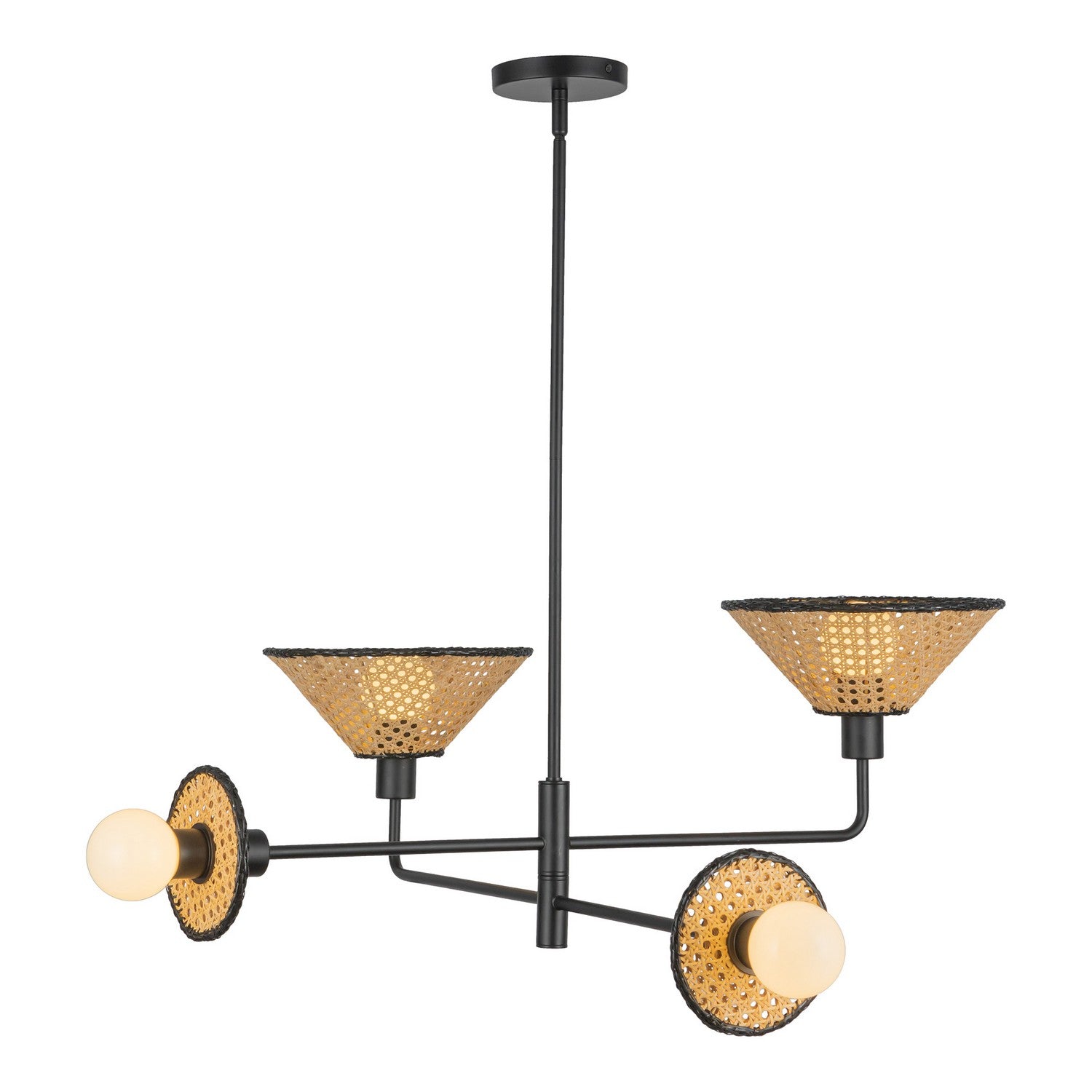 Alora - CH432438MB - Four Light Chandelier - Piper - Matte Black