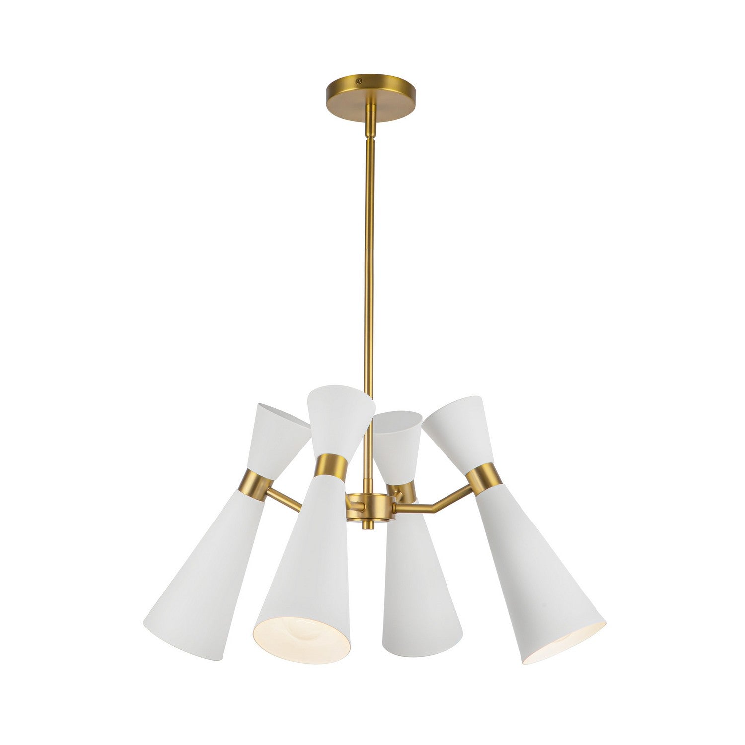 Alora - CH574424WHAG - Four Light Chandelier - Blake - White/Aged Gold
