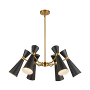 Alora - CH574632MBAG - Six Light Chandelier - Blake - Matte Black/Aged Gold