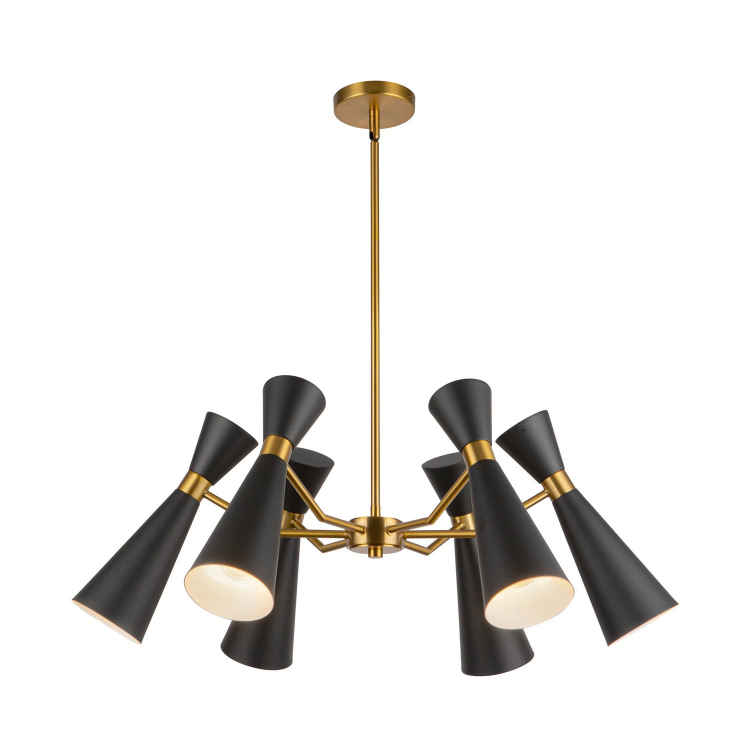 Alora - CH574632MBAG - Six Light Chandelier - Blake - Matte Black/Aged Gold