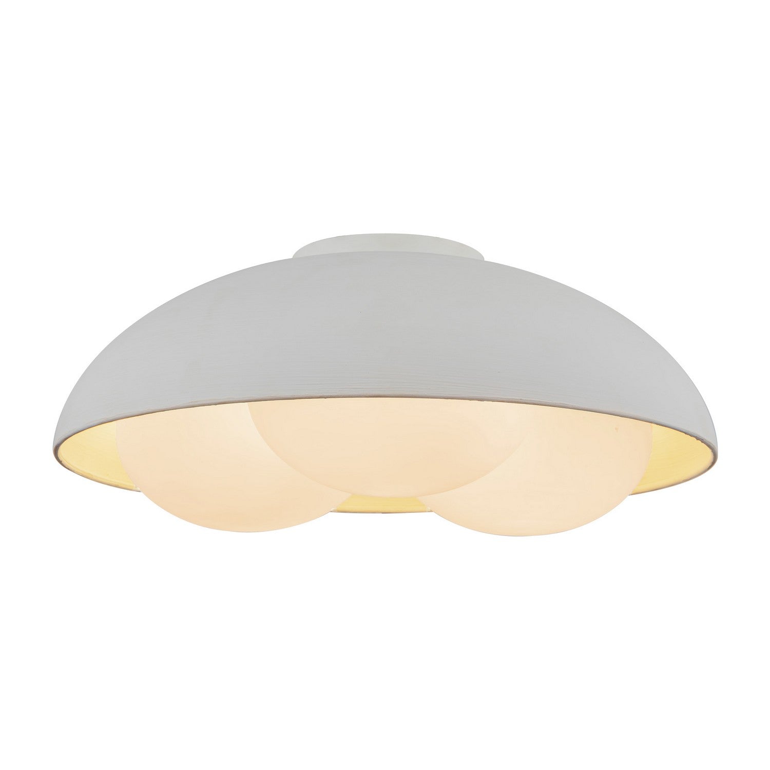 Alora - FM495316AWOP - Three Light Flush Mount - Robyn - Antique White/Opal Glass