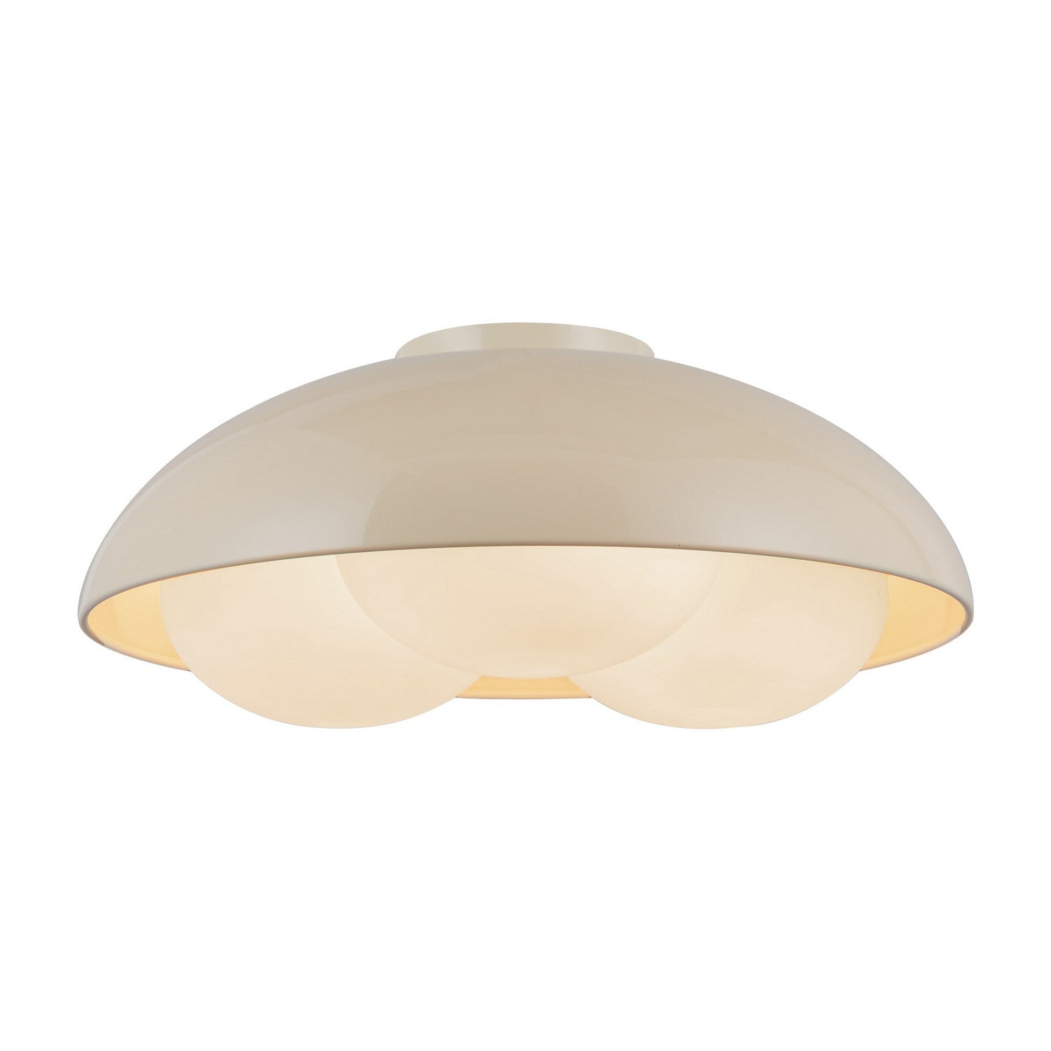 Alora - FM495316PWOP - Three Light Flush Mount - Robyn - Pearl White/Opal Glass